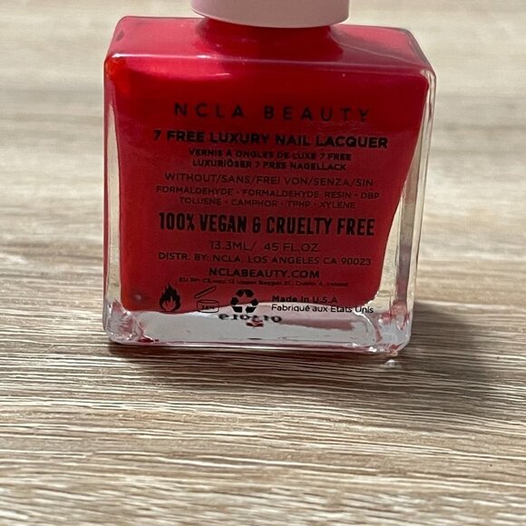 NCLA Beauty Los Angeles New Call My Agent Vibrant Bright Red Cream Nail Polish - Picture 4 of 5